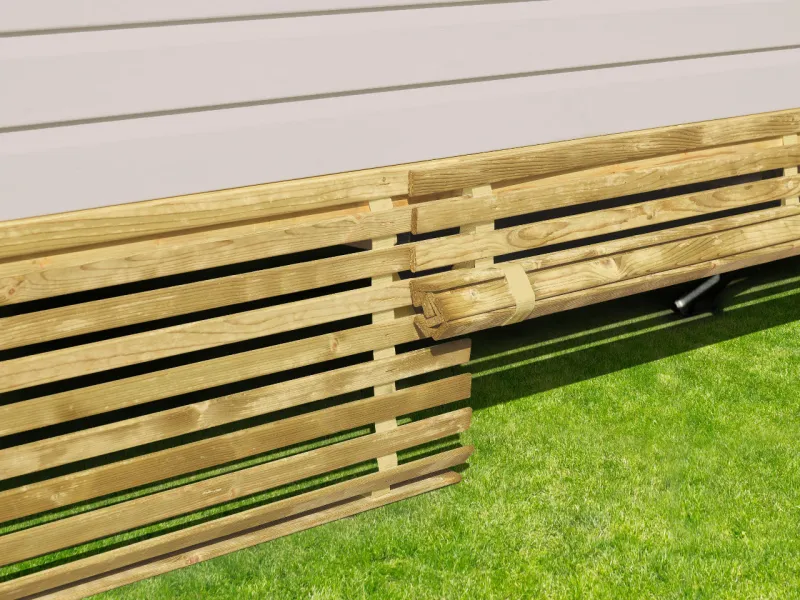 Soubassement bois pour mobil-home | Clairval